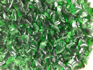 granulat szklany - zielony butelkowy (25)